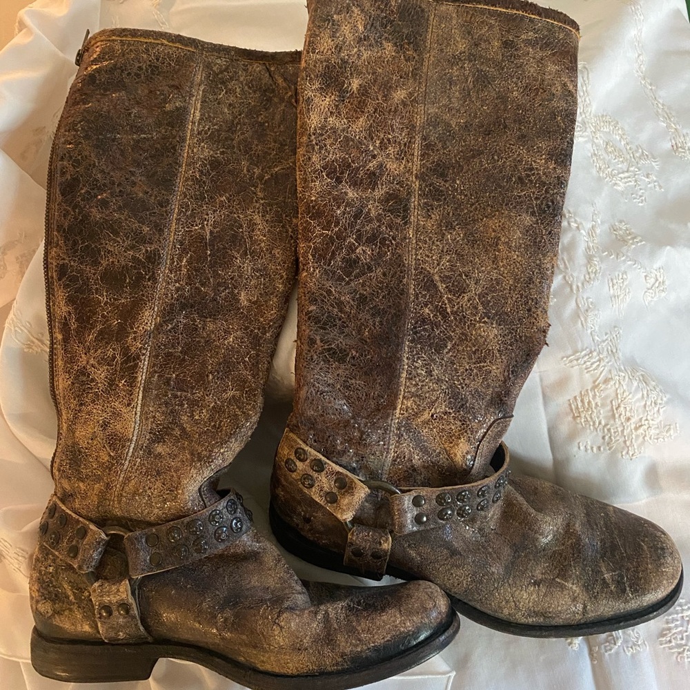 Distressed Frye Boots